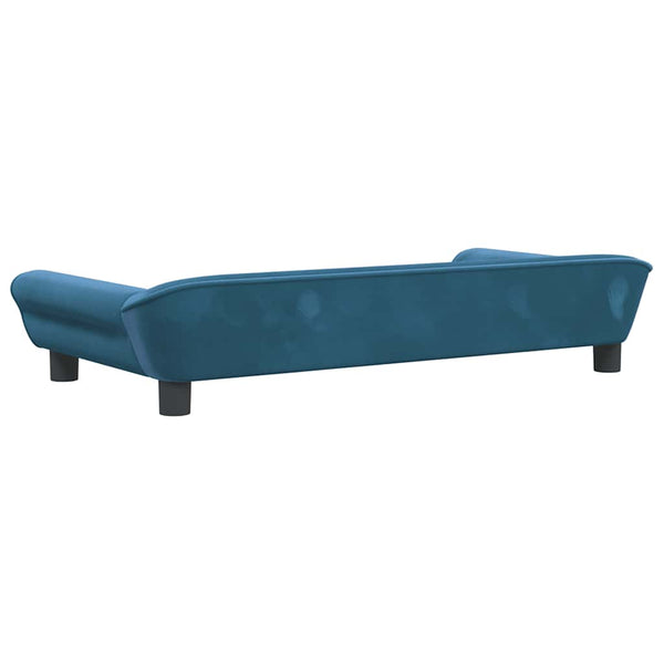 Blaues Kindersofa Samt, 100 cm