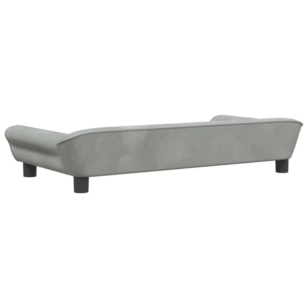 Kindersofa Hellgrau Samt 100x50x26 cm