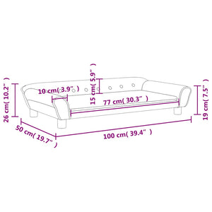 Kindersofa Rosa Samt 100x50x26 cm