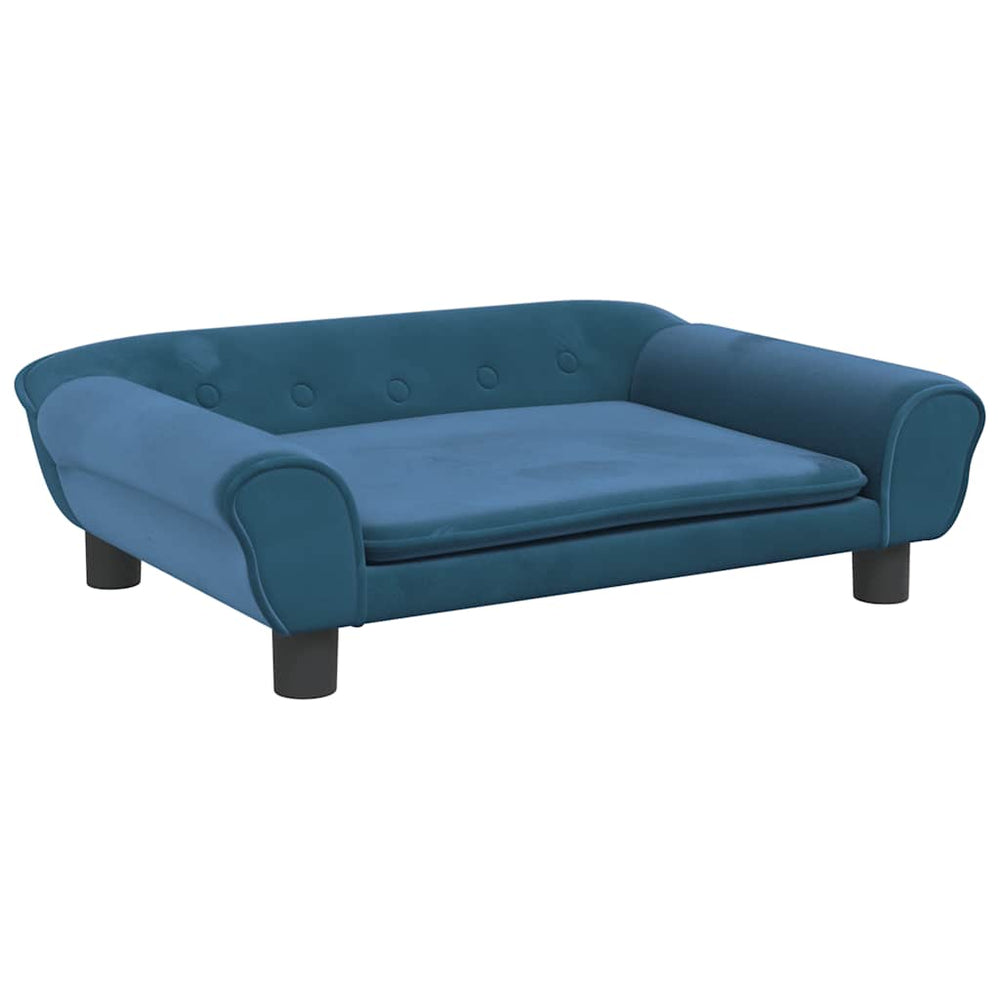 Blaues Kindersofa Samt 70x45x26 cm