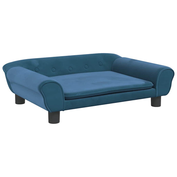Blaues Kindersofa Samt 70x45x26 cm