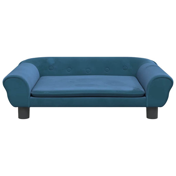 Blaues Kindersofa Samt 70x45x26 cm