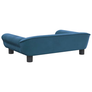 Blaues Kindersofa Samt 70x45x26 cm