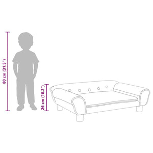 Blaues Kindersofa Samt 70x45x26 cm