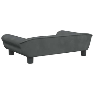 Kindersofa Dunkelgrau Samt 70x45x26 cm