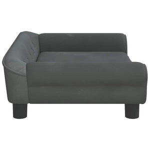 Kindersofa Dunkelgrau Samt 70x45x26 cm