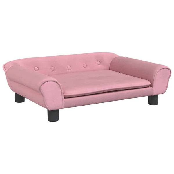 Kindersofa Rosa Samt 70x45x26 cm