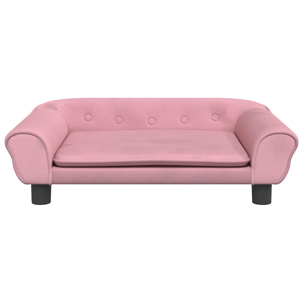 Kindersofa Rosa Samt 70x45x26 cm