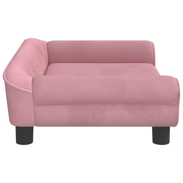 Kindersofa Rosa Samt 70x45x26 cm