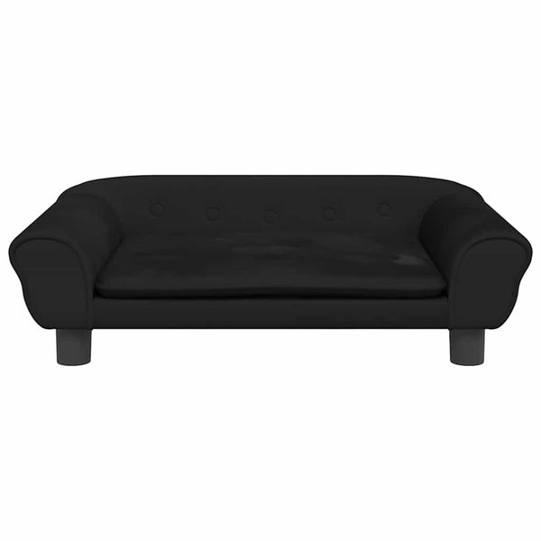 Schwarzes Kindersofa Samt 70x45x26 cm
