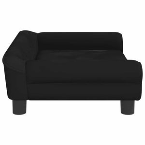 Schwarzes Kindersofa Samt 70x45x26 cm