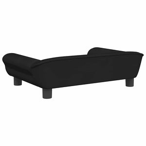 Schwarzes Kindersofa Samt 70x45x26 cm