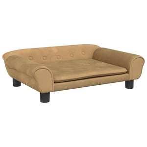 Kindersofa Braun Samt 70x45x26 cm