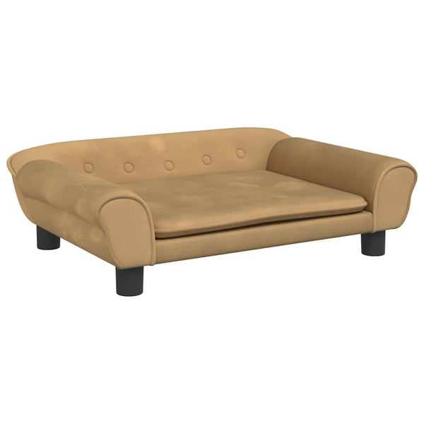 Kindersofa Braun Samt 70x45x26 cm
