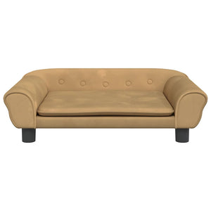 Kindersofa Braun Samt 70x45x26 cm