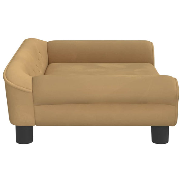 Kindersofa Braun Samt 70x45x26 cm