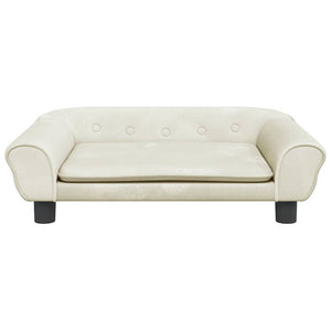 Kindersofa Creme Samt 70x45x26 cm