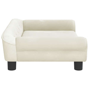 Kindersofa Creme Samt 70x45x26 cm