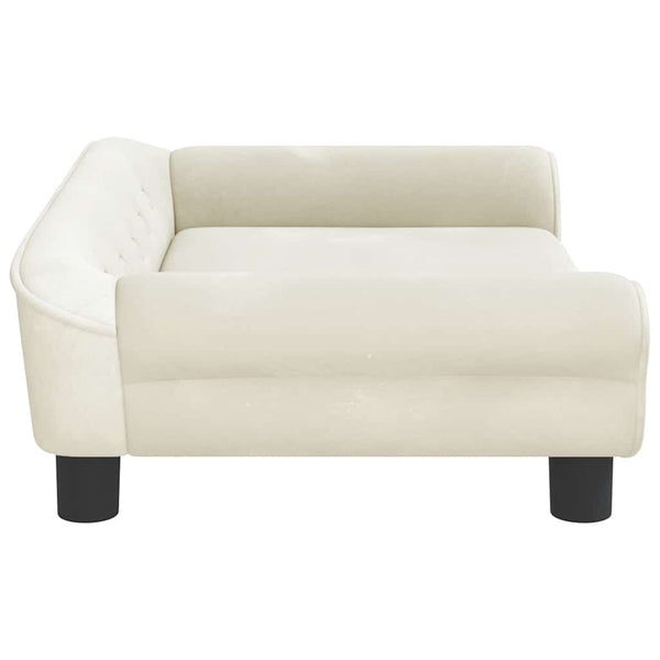Kindersofa Creme Samt 70x45x26 cm