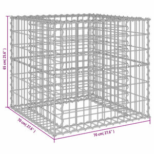Gabionenkorb 70x70x65 cm Verzinkt