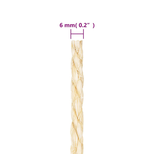 Seil 100% Sisal 6 mm 25 m