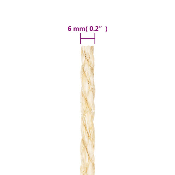 Seil 100% Sisal 6 mm 50 m