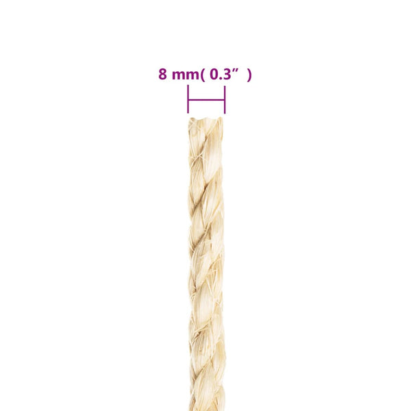 Seil 100% Sisal 8 mm 25 m