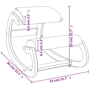 Kniestuhl Braun Birkenholz Ergonomisch