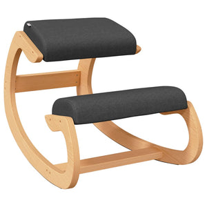Kniestuhl Schwarz Birkensperrholz Ergonomisch