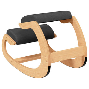 Kniestuhl Schwarz Birkensperrholz Ergonomisch