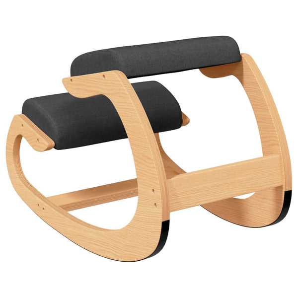 Kniestuhl Schwarz Birkensperrholz Ergonomisch