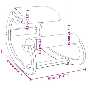 Kniestuhl Schwarz Birkensperrholz Ergonomisch
