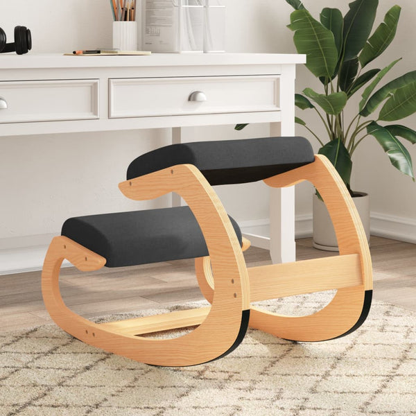 Kniestuhl Schwarz Birkensperrholz Ergonomisch