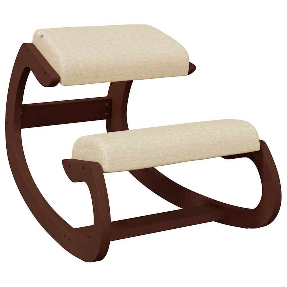 Kniestuhl Creme 55x84x55 cm Birkensperrholz