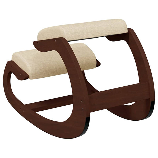 Kniestuhl Creme 55x84x55 cm Birkensperrholz