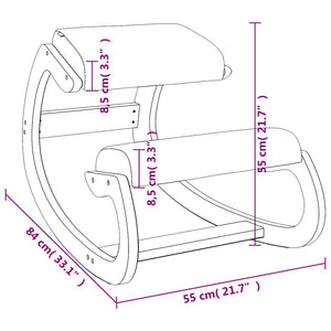 Ergonomischer Kniestuhl Creme Birkenholz