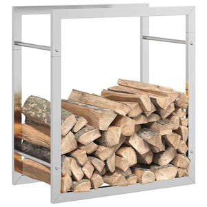 Edelstahl Brennholzregal 50x28x56 cm