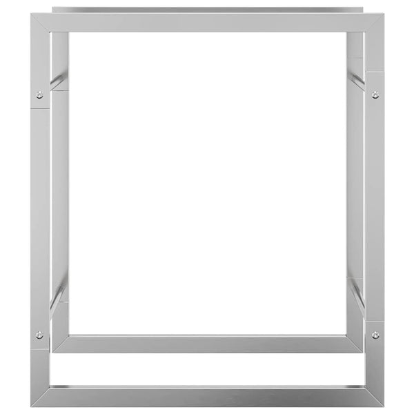 Edelstahl Brennholzregal 50x28x56 cm