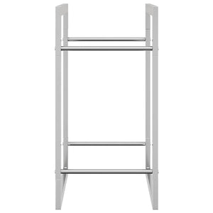 Edelstahl Brennholzregal 50x28x56 cm