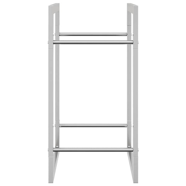 Edelstahl Brennholzregal 50x28x56 cm