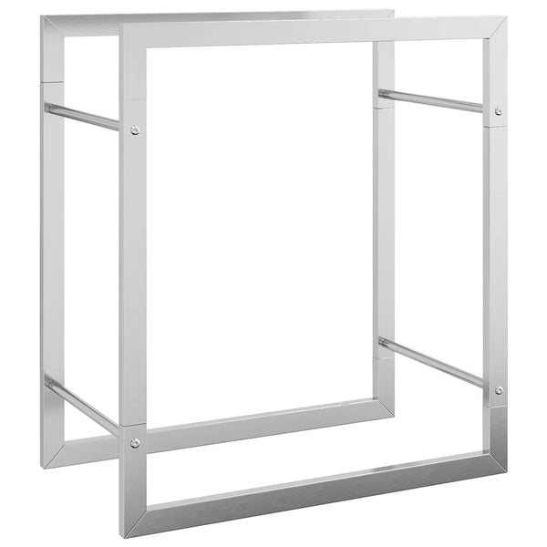 Edelstahl Brennholzregal 50x28x56 cm