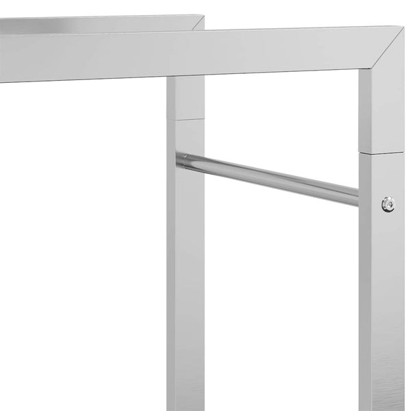 Edelstahl Brennholzregal 50x28x56 cm