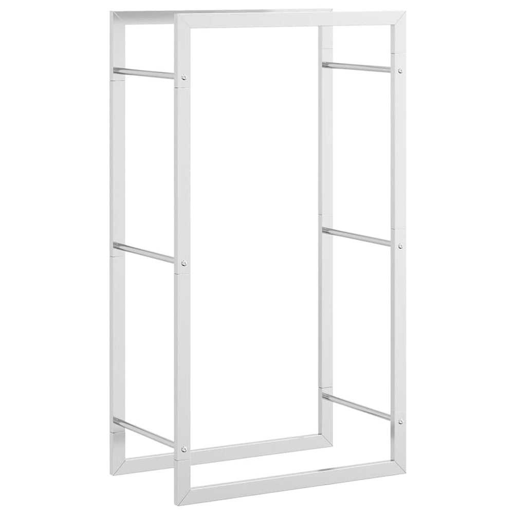 Edelstahl Brennholzregal 50x28x94 cm