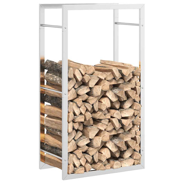 Edelstahl Brennholzregal 50x28x94 cm