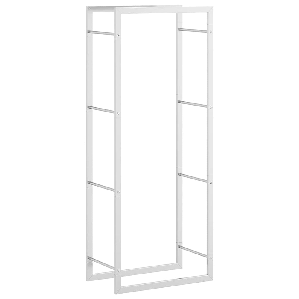 Edelstahl Brennholzregal 50x28x132 cm