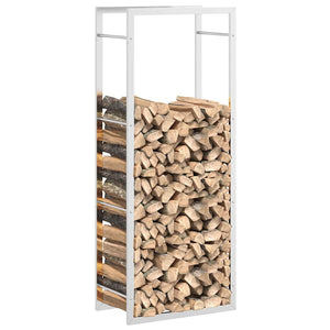 Edelstahl Brennholzregal 50x28x132 cm