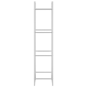 Edelstahl Brennholzregal 50x28x132 cm