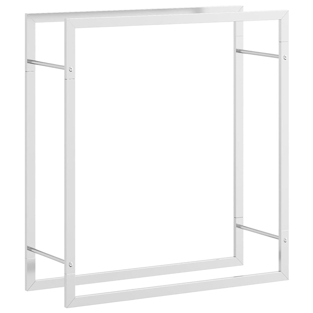 Edelstahl Brennholzregal 80x28x86cm