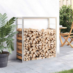 Edelstahl Brennholzregal 80x28x86cm