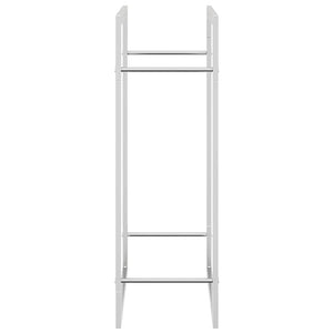 Edelstahl Brennholzregal 80x28x86cm